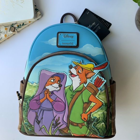 Loungefly Handbags - New Loungefly Disney Robin Hood and Maid Marian Backpack.